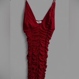 January 7 Sparkling Red Dress